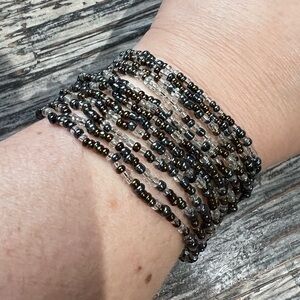 Tribal Art Glass Bead Bracelet